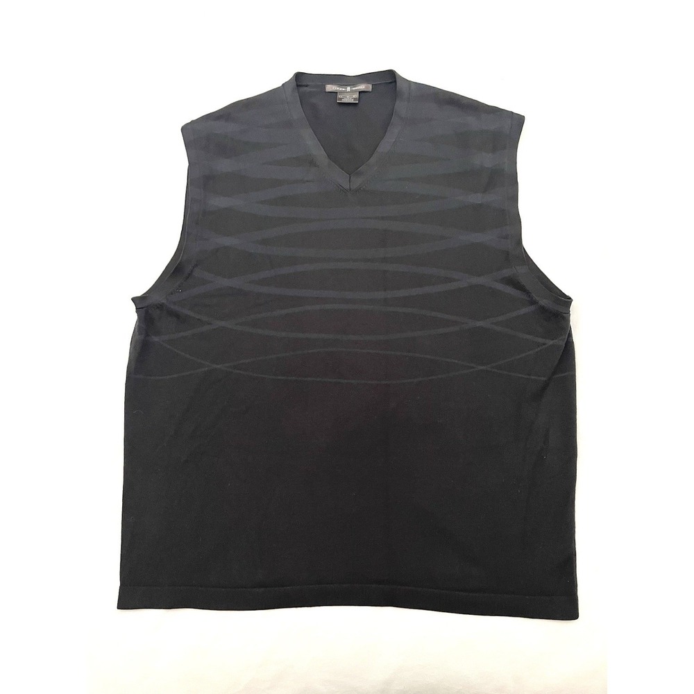 Nike Tiger Woods Collection V Neck Sweater Vest Men's Large Black Golf